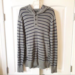 Banana Republic Pullover Grey w/ Navy Stripes